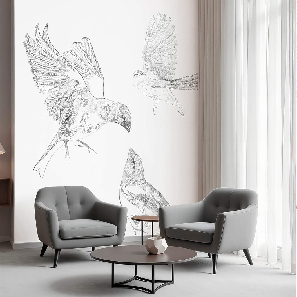 Ομάδα πουλιών με φτερά