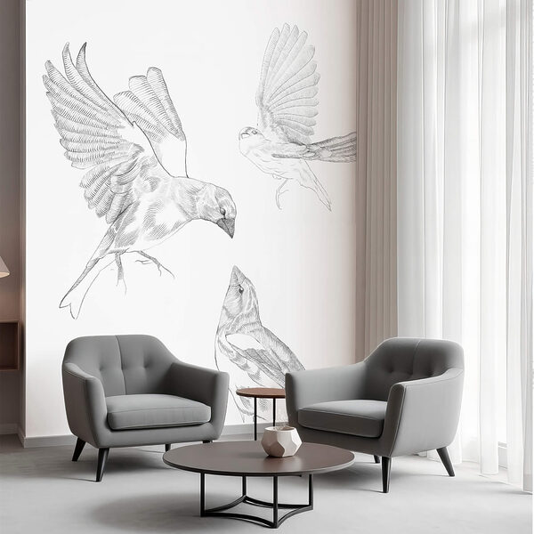 Ομάδα πουλιών με φτερά