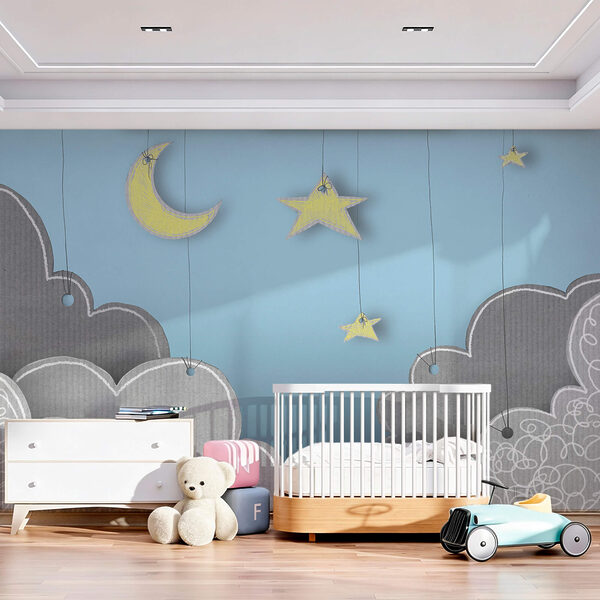 Φεγγάρι και αστέρια από τα σύννεφα