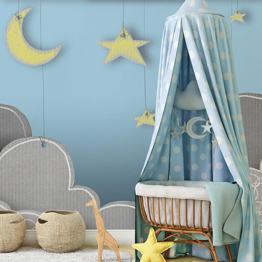 Φεγγάρι και αστέρια από τα σύννεφα