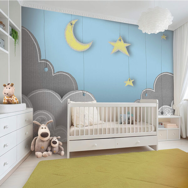 Φεγγάρι και αστέρια από τα σύννεφα