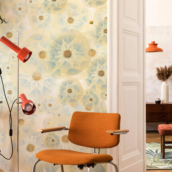 Ομάδα λουλουδιών με κίτρινα και μπλε χρώματα Ομάδα λουλουδιών με κίτρινα και μπλε χρώματα