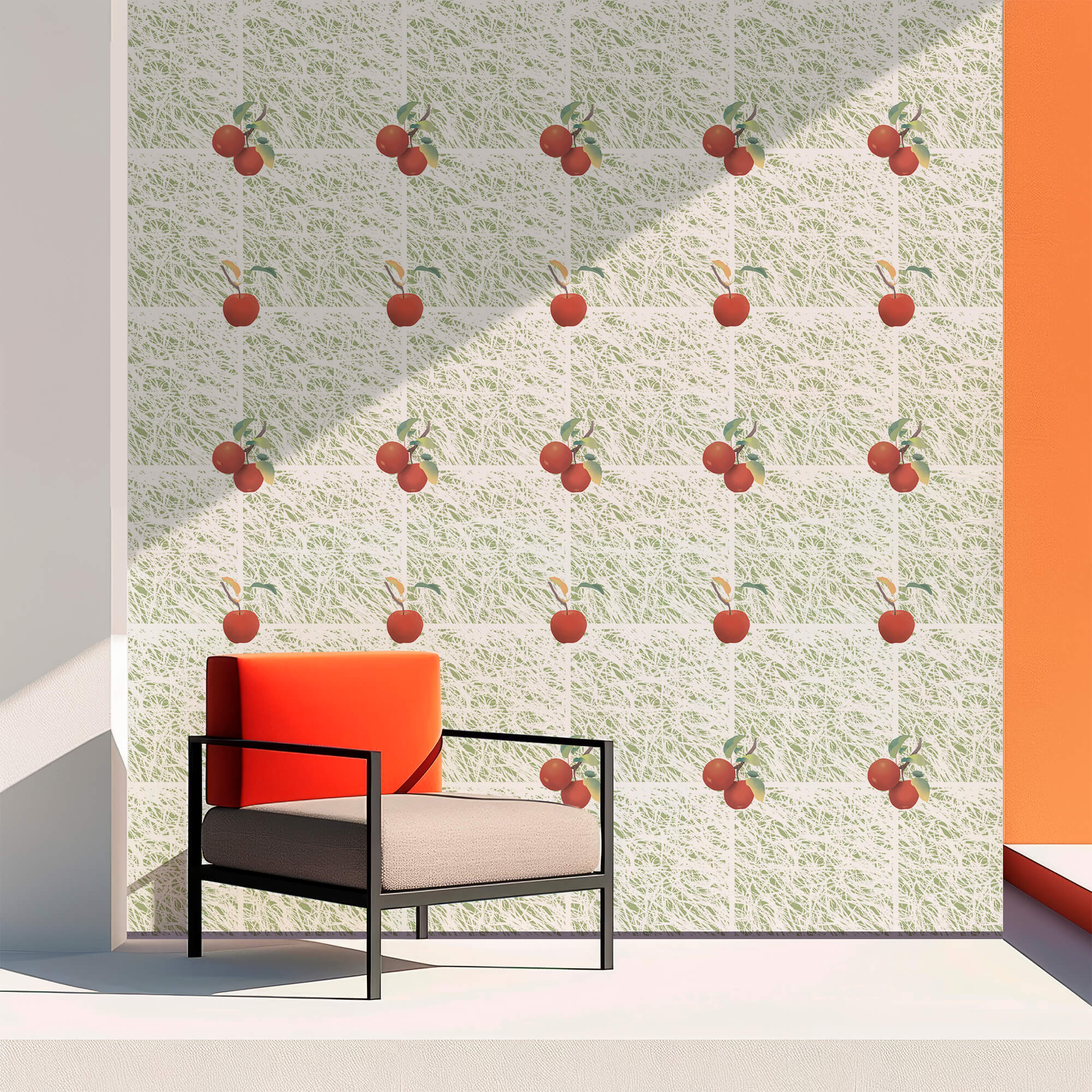 Μοτίβο με κόκκινα μήλα