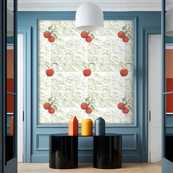 Μοτίβο με κόκκινα μήλα