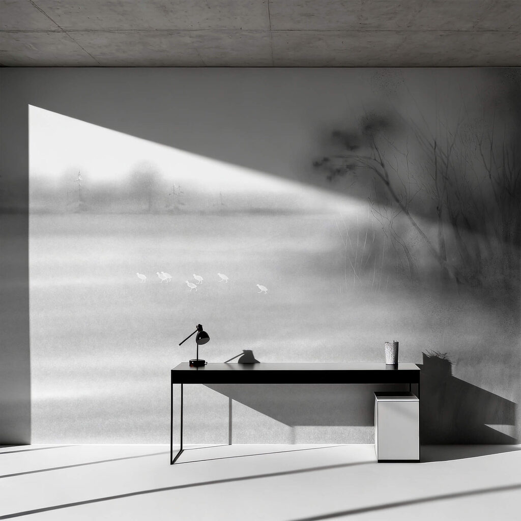 Πουλιά σε ένα χωράφι