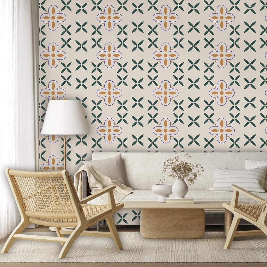 Μοτίβο λουλουδιών σε λευκό φόντο