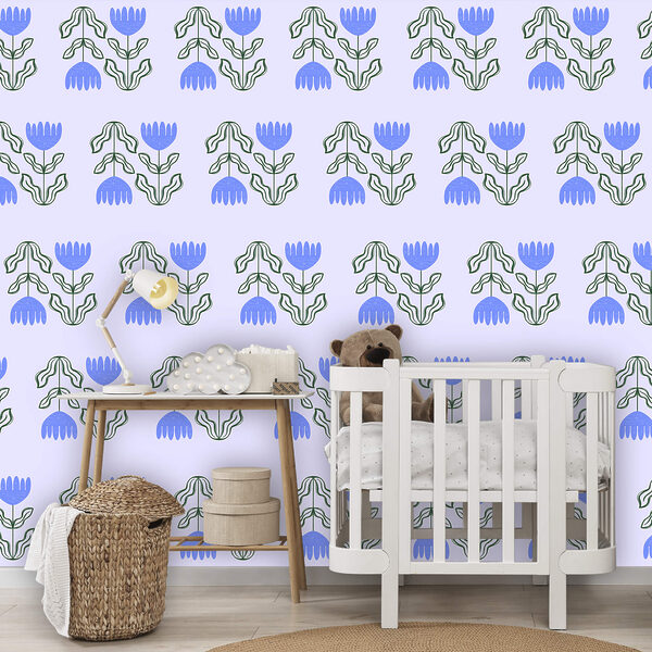 Μοτίβο με λουλούδια και φύλλα