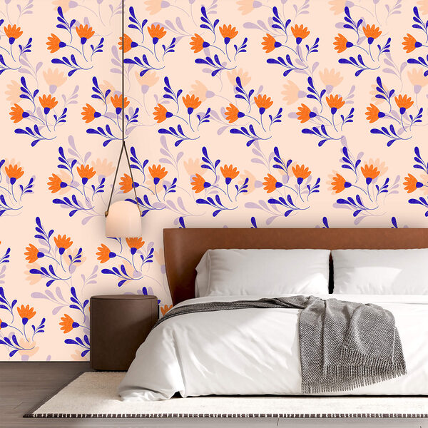 Μοτίβο με λουλούδια και φύλλα Μοτίβο με λουλούδια και φύλλα