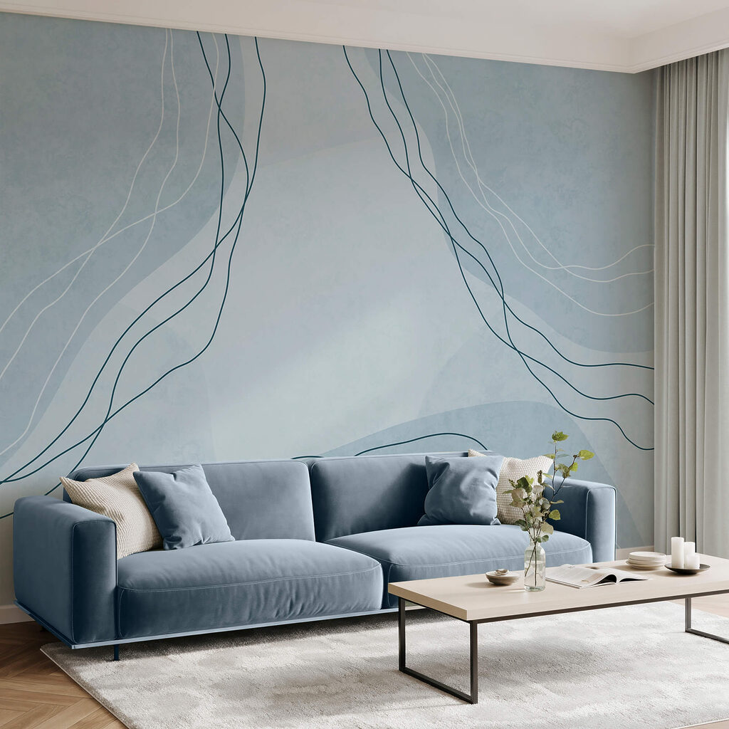 Μπλε και λευκό φόντο με γραμμές