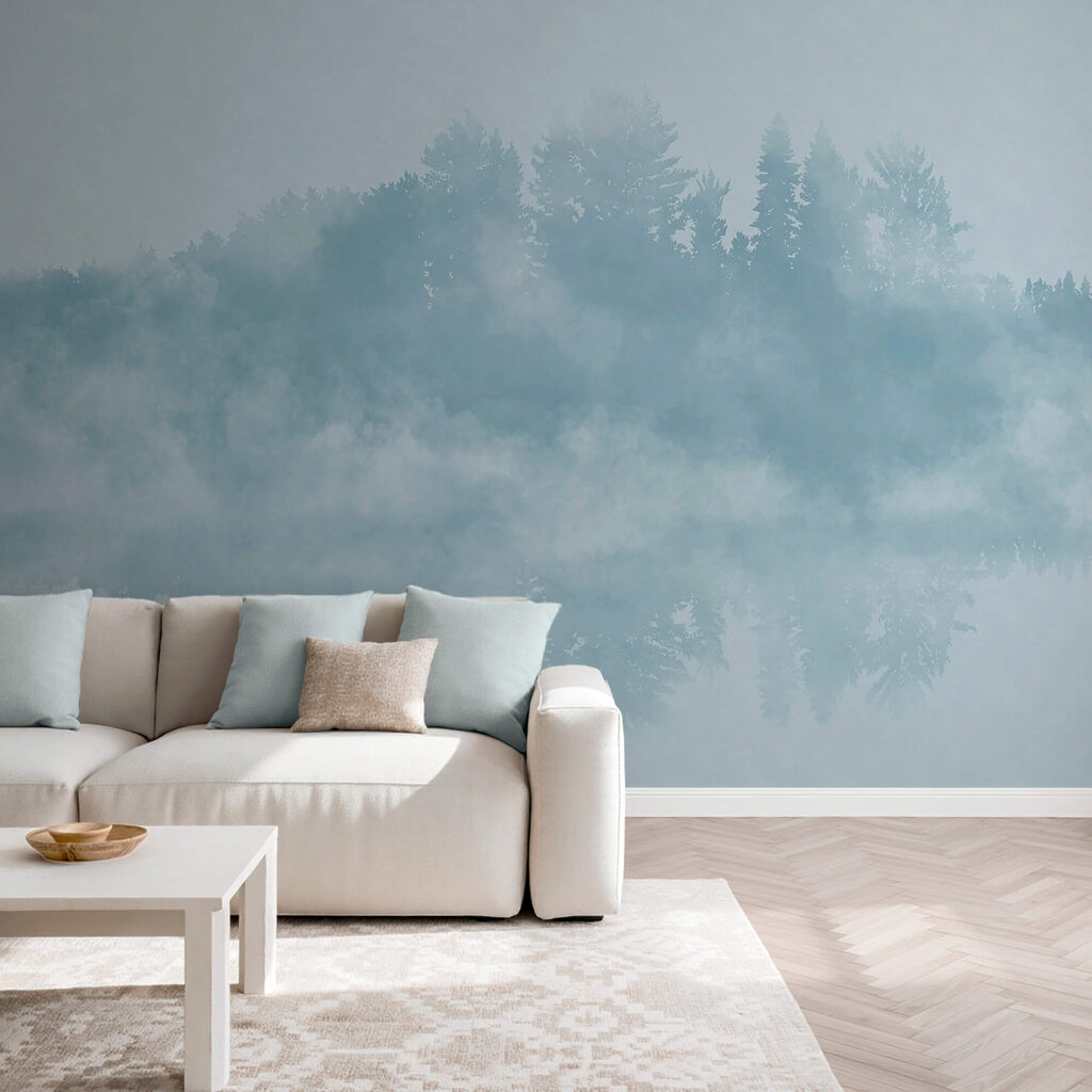 Σύννεφο καπνού και δέντρα