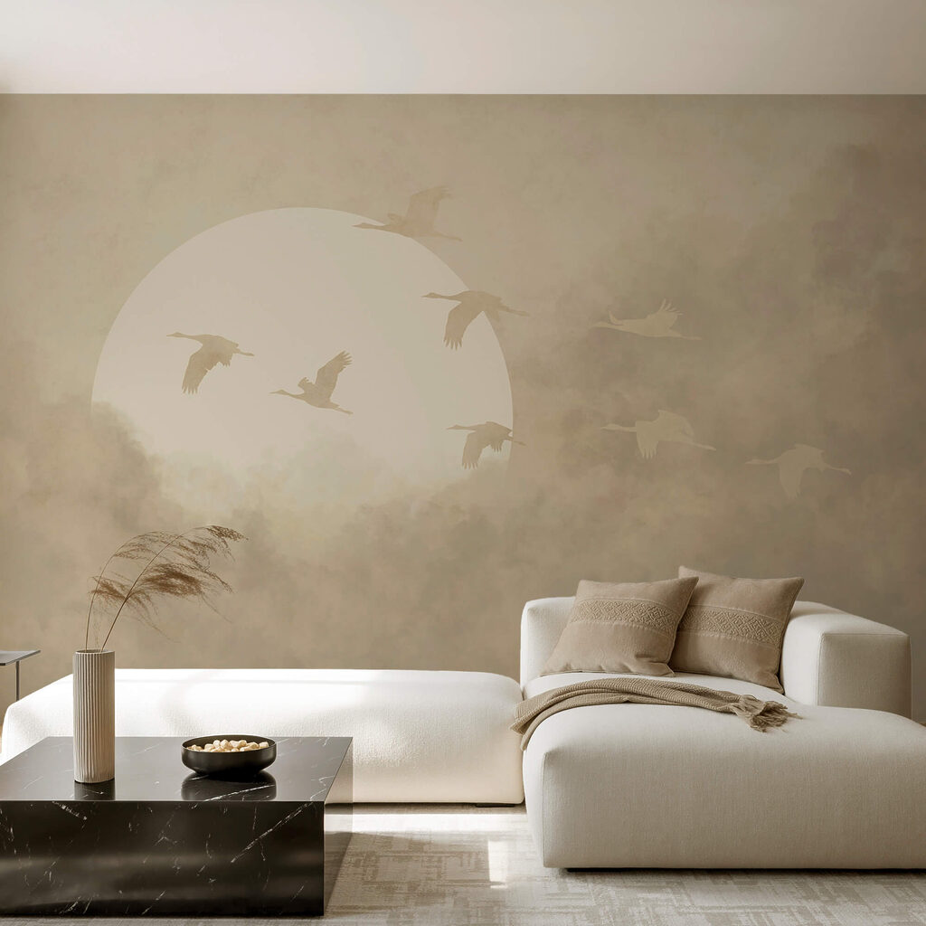 Πουλιά που πετούν στον ουρανό