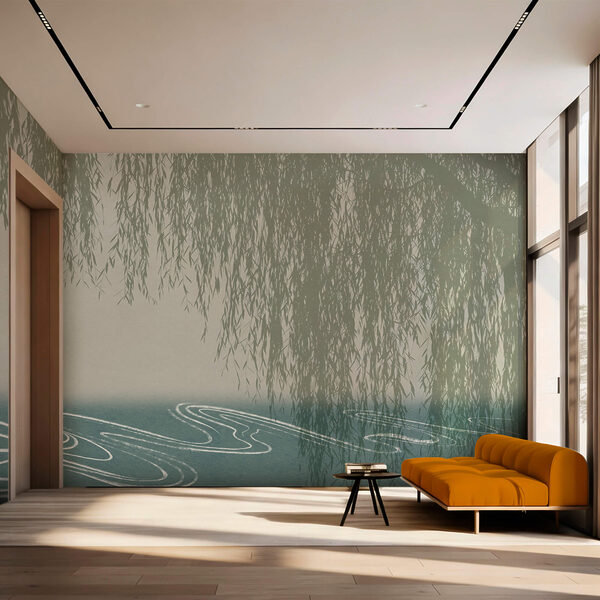 Ταπετσαρίες Ταπετσαρίες Νερό με μια ιτιά (Κωδικός προϊόντος: t00599)