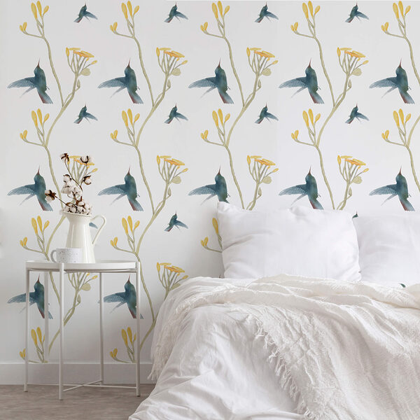 Ταπετσαρίες Ταπετσαρίες Μοτίβο με πουλιά και λουλούδια (Κωδικός προϊόντος: t00606)