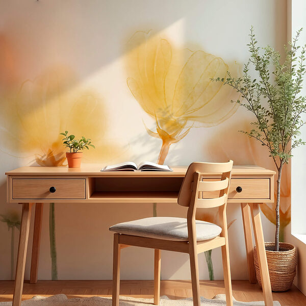 Ομάδα λουλουδιών με φως