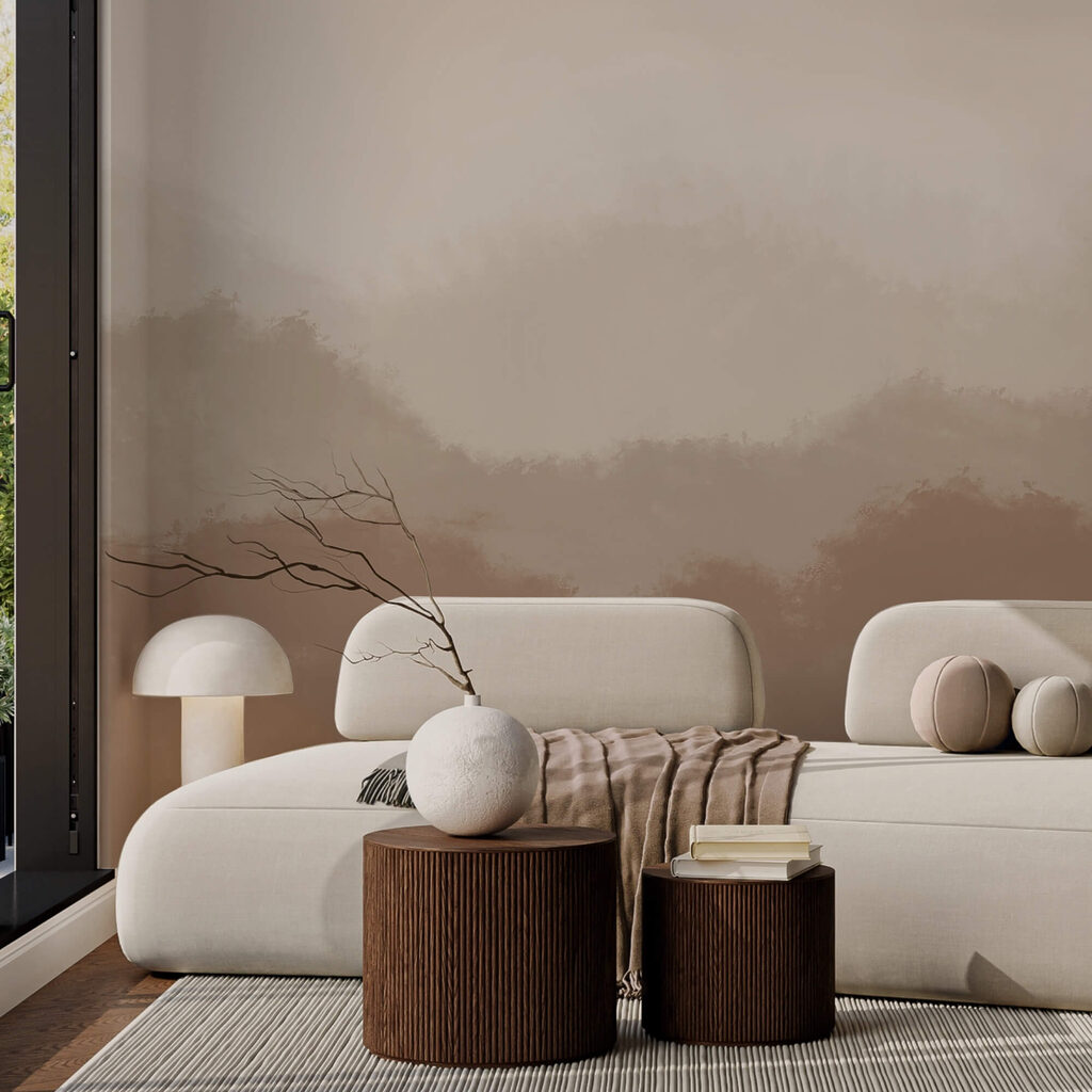 Καφέ και λευκό φόντο