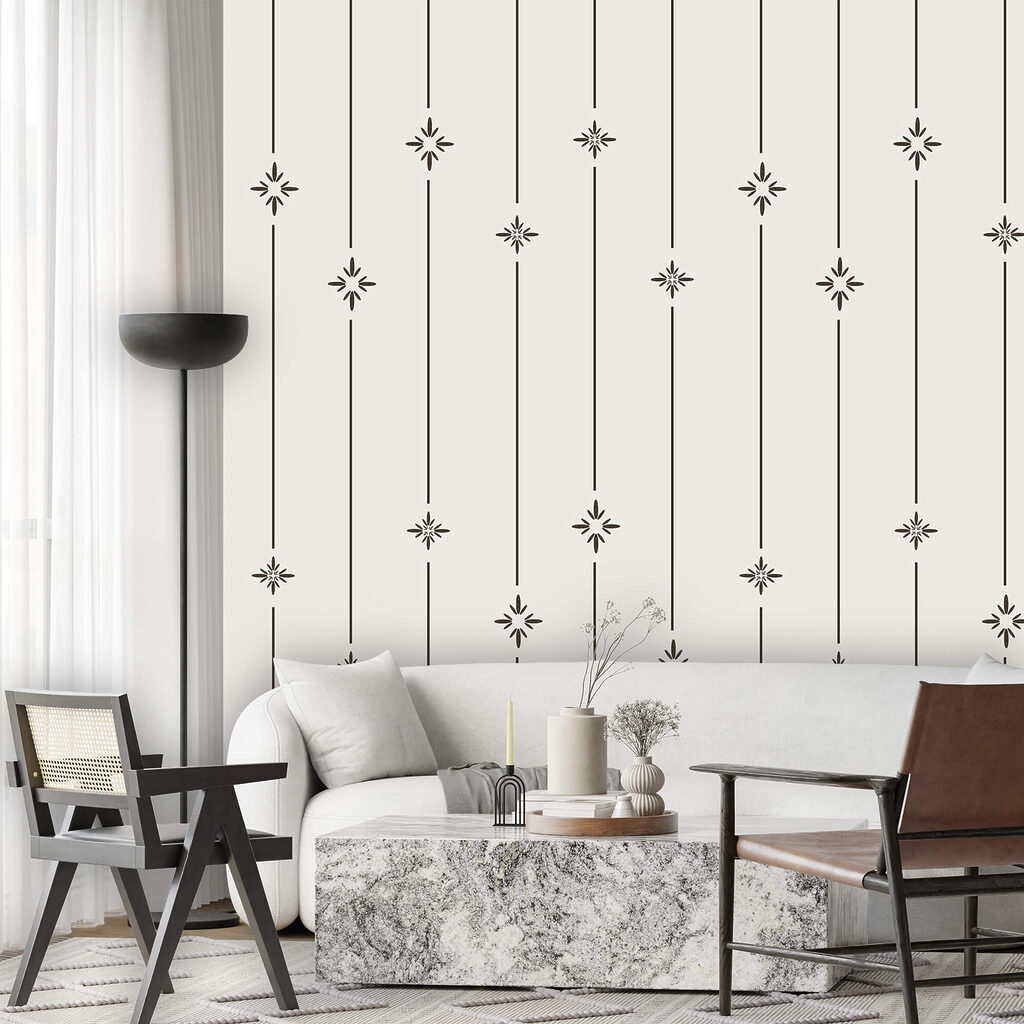 Μοτίβο από αστέρια και γραμμές