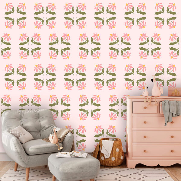 Μοτίβο με λουλούδια και φύλλα Μοτίβο με λουλούδια και φύλλα