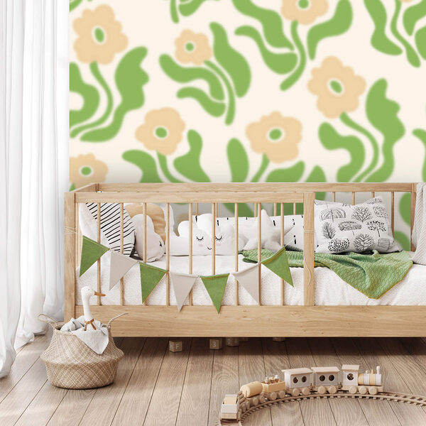 Μοτίβο με λουλούδια και φύλλα