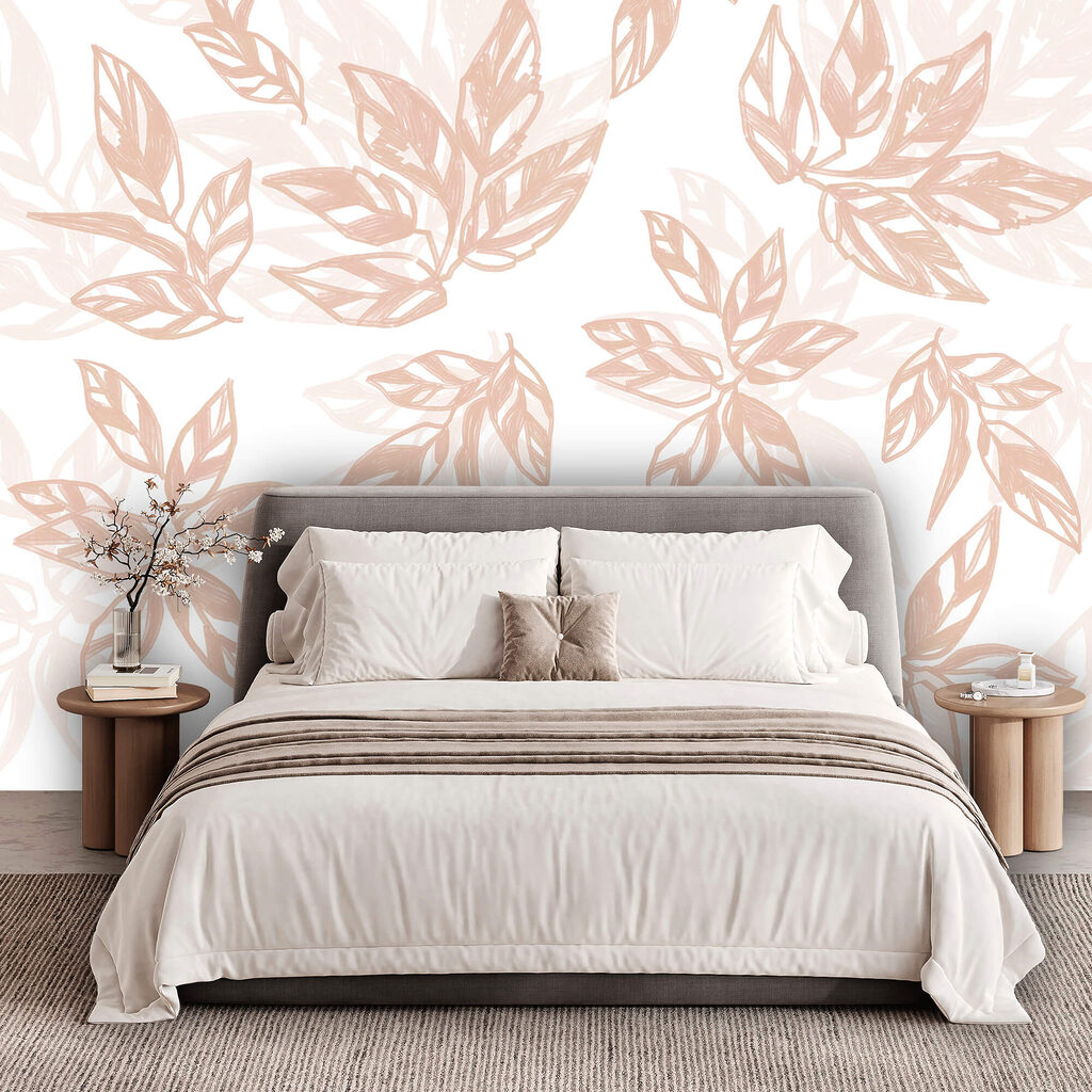 Μοτίβο φύλλων σε λευκό φόντο