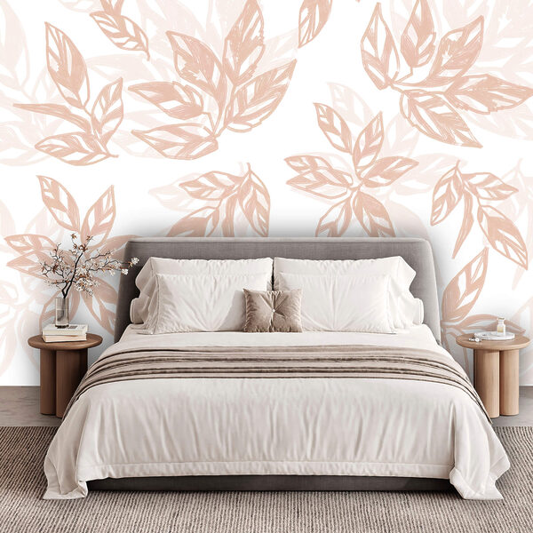 Μοτίβο φύλλων σε λευκό φόντο