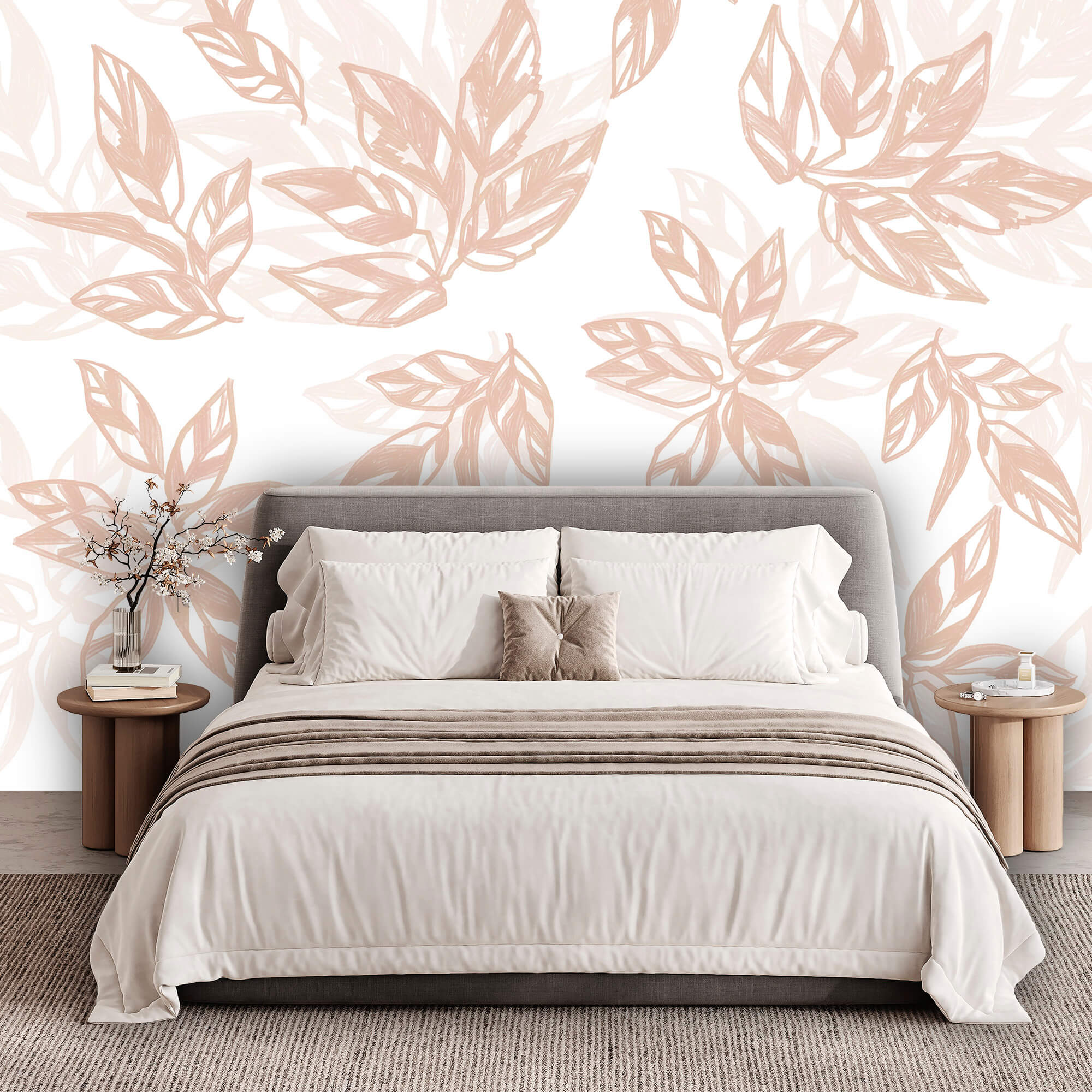 Μοτίβο φύλλων σε λευκό φόντο