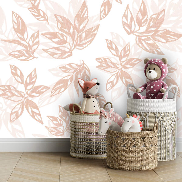 Μοτίβο φύλλων σε λευκό φόντο