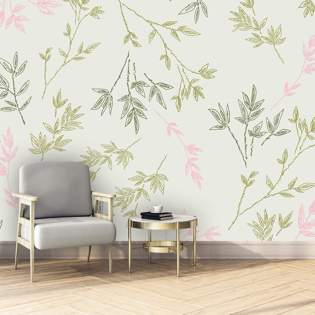 Μοτίβο φύλλων σε λευκό φόντο