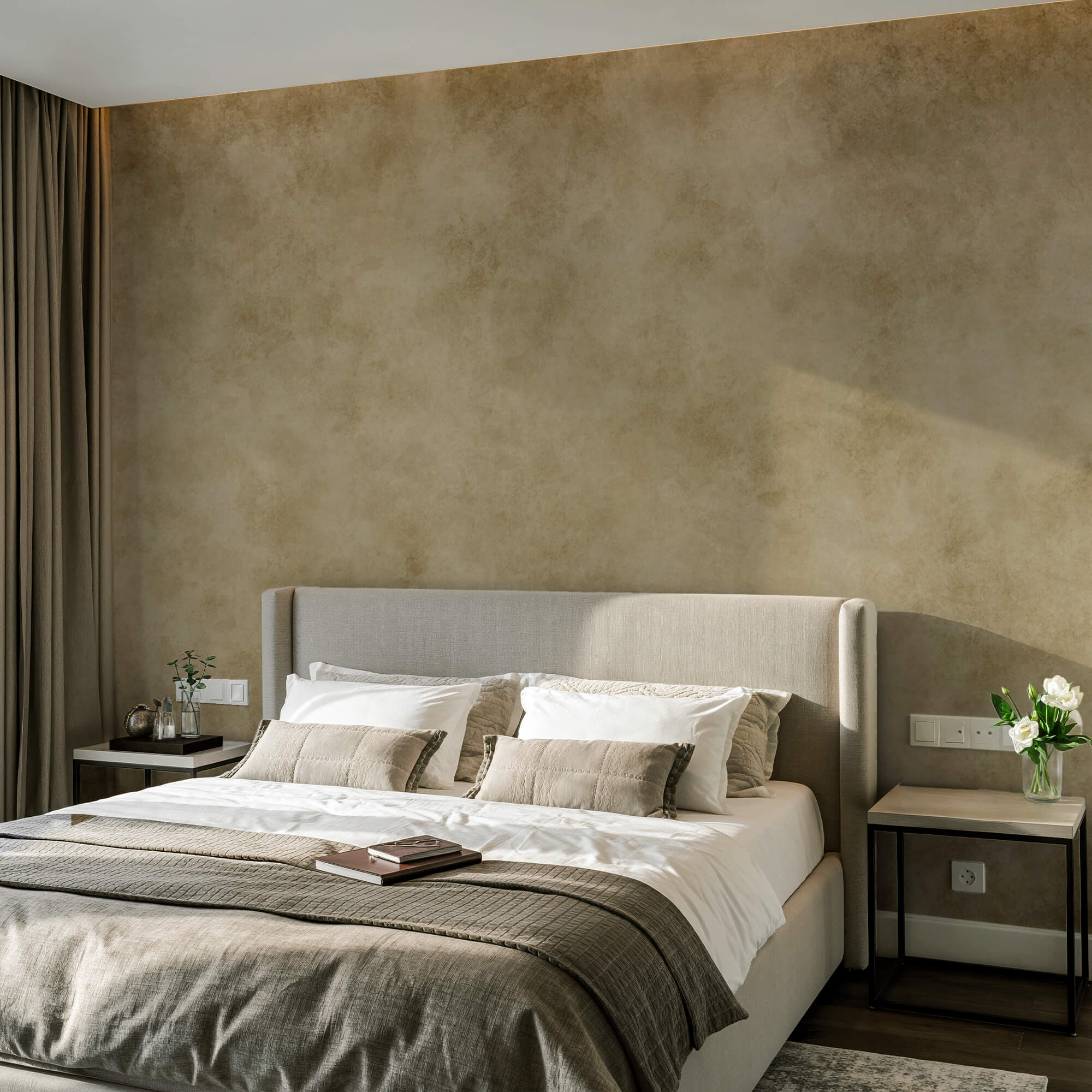 Καφέ και λευκό φόντο