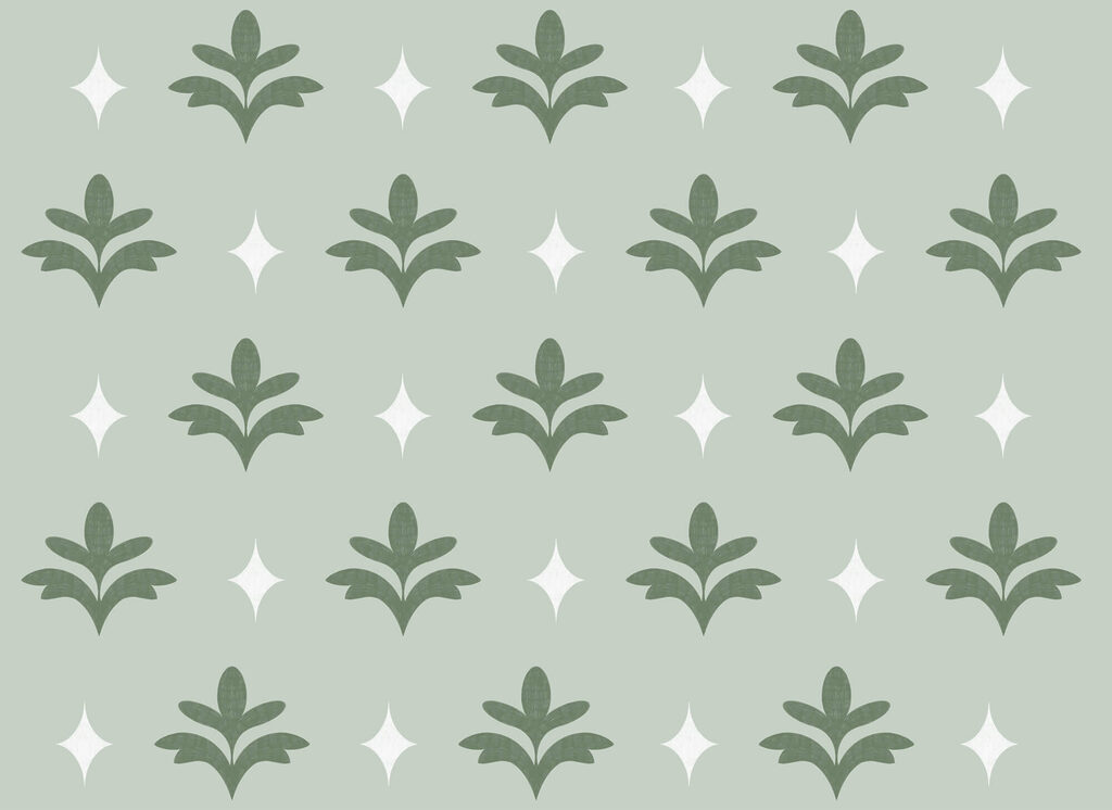 Elegant botanical pattern in soft hues