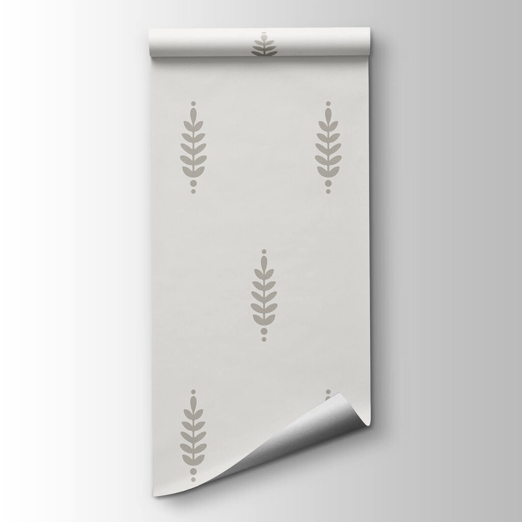 Pattern of leaves on a white background