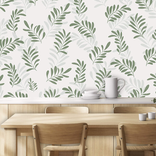 Μοτίβο φύλλων σε λευκό φόντο