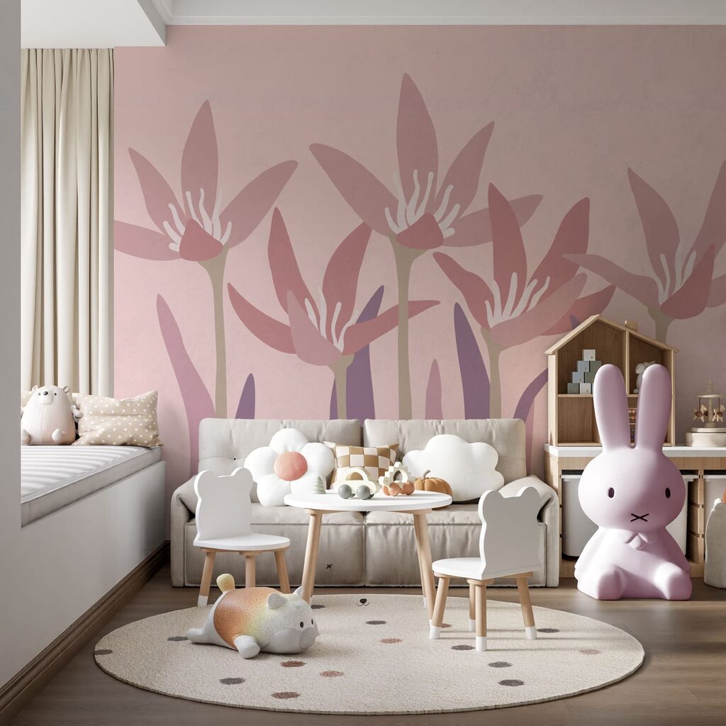 Σύνθεση λουλουδιών με μωβ μίσχους Σύνθεση λουλουδιών με μωβ μίσχους
