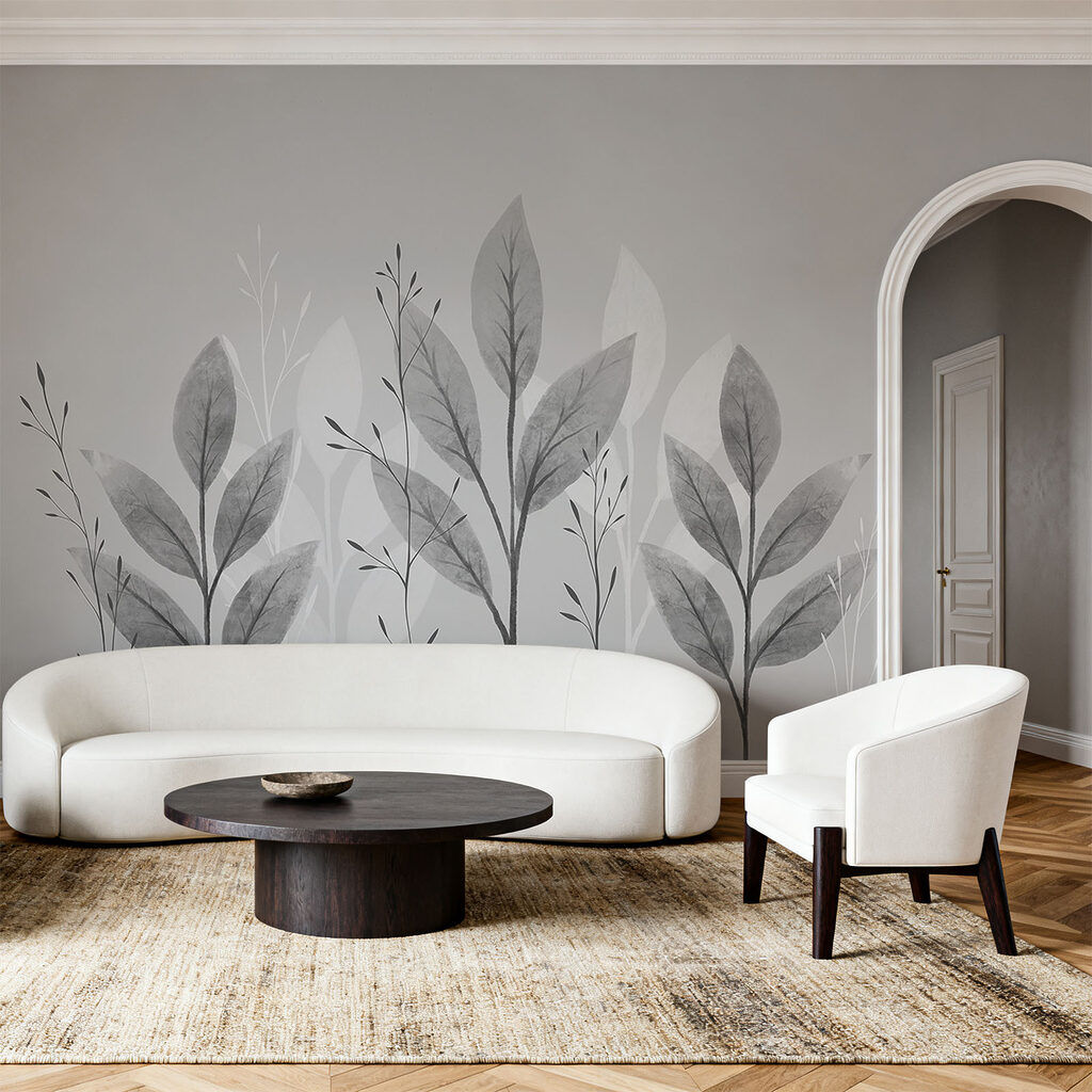 Κομψό μονοχρωματικό σχέδιο με βοτανικά μοτίβα Κομψό μονοχρωματικό σχέδιο με βοτανικά μοτίβα