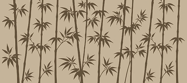 Bamboo silhouettes against a neutral backdrop