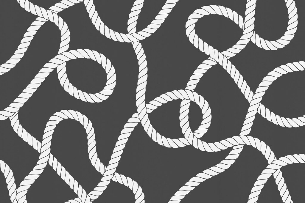 Pattern of white rope