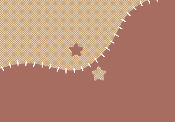 Brown and tan fabric with white stitching Brown and tan fabric with white stitching