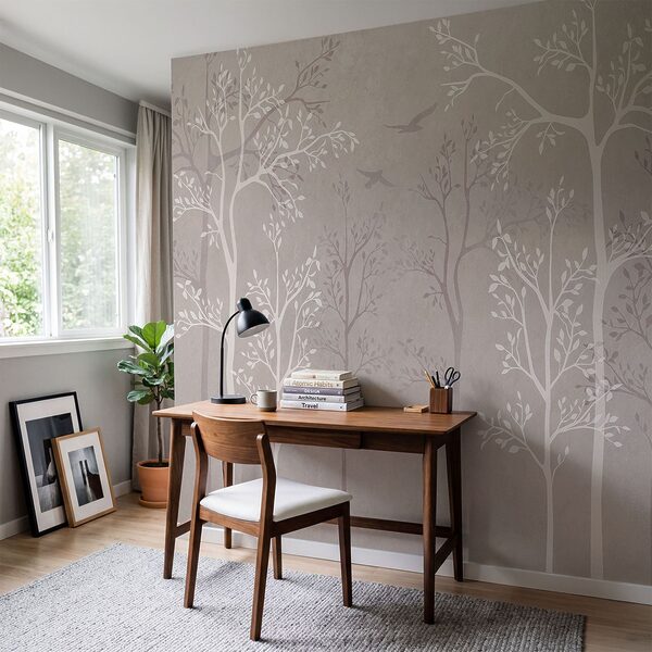 Ταπετσαρία με δέντρα και πουλιά Ταπετσαρία με δέντρα και πουλιά