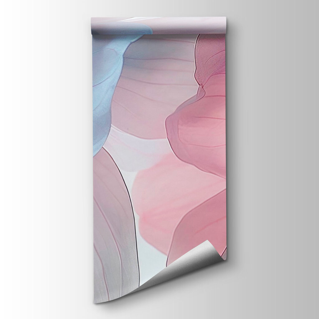 Group of flowers with pink and blue petals Group of flowers with pink and blue petals