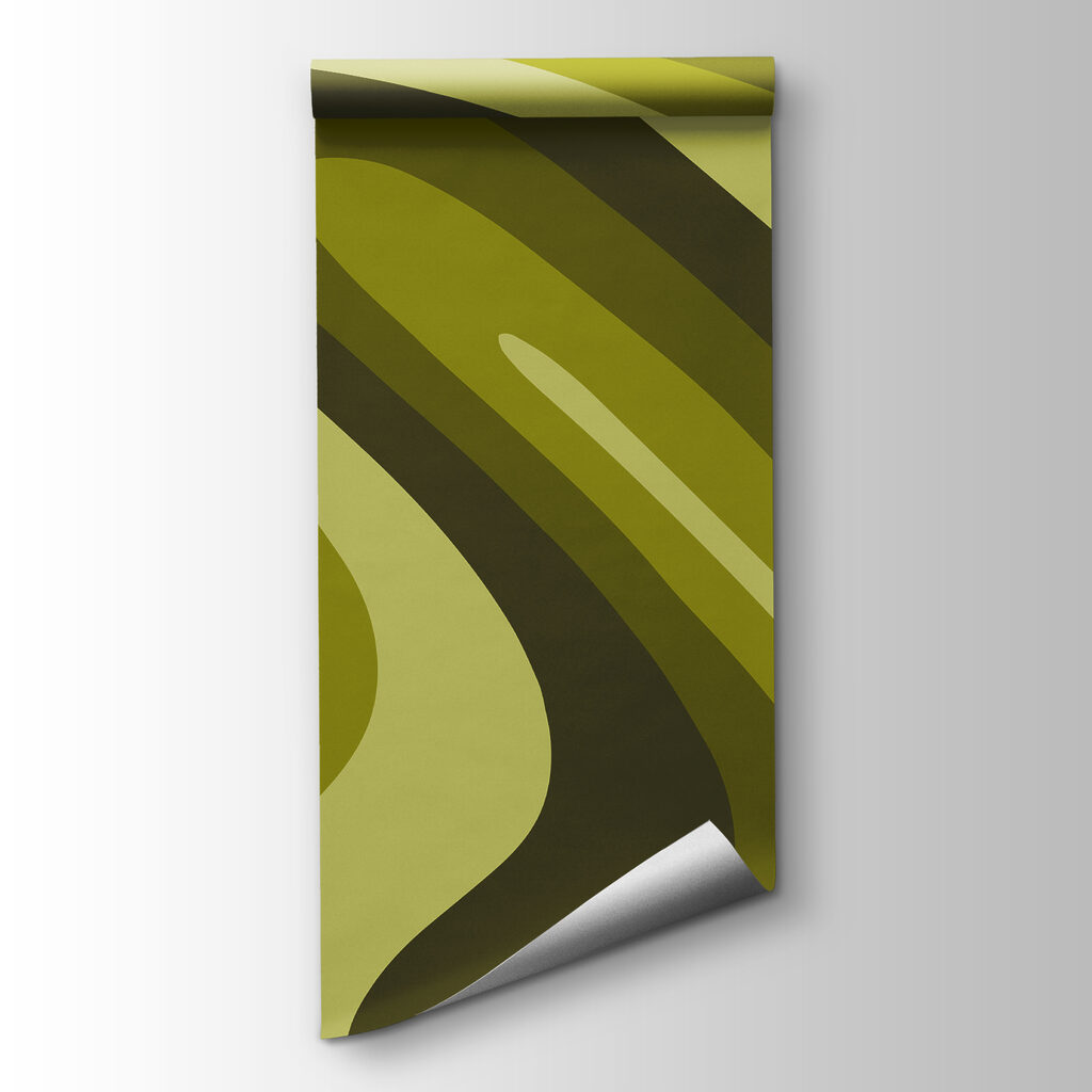 Green and yellow wavy lines Green and yellow wavy lines