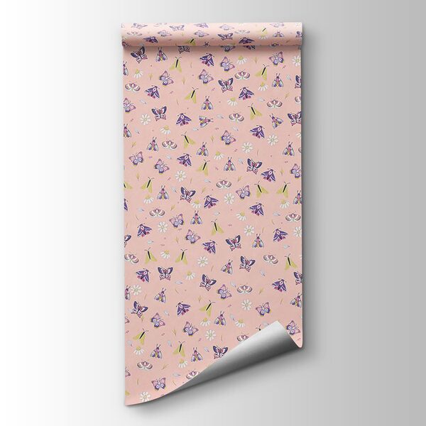 Pattern of butterflies and flowers