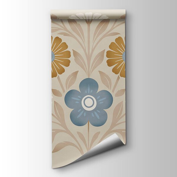 Flower design on a wall