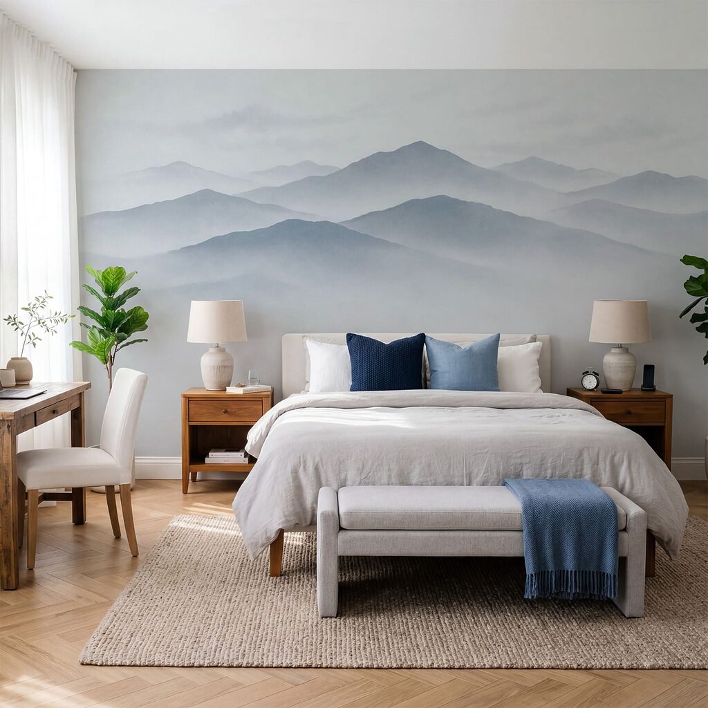 Ορεινή αλυσίδα με ομίχλη Ορεινή αλυσίδα με ομίχλη