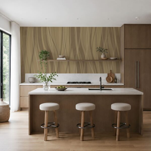 Καφέ και λευκό κυματιστό μοτίβο Καφέ και λευκό κυματιστό μοτίβο