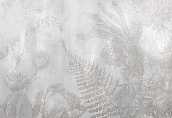 Grey and white floral pattern Grey and white floral pattern