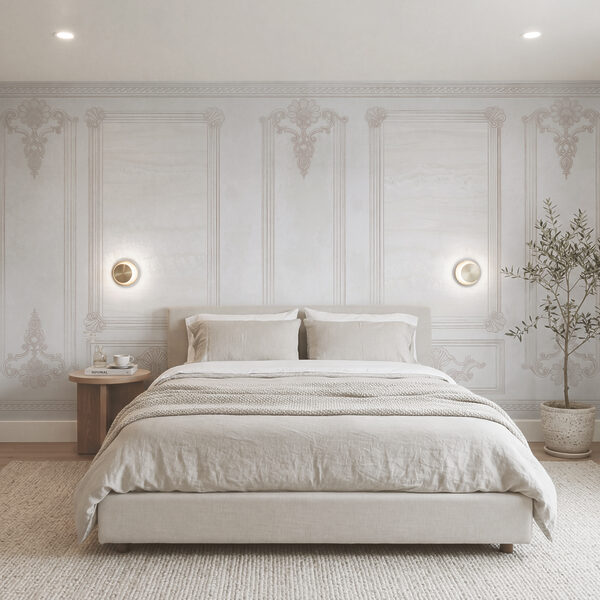 Λευκός τοίχος με περίτεχνα σχέδια Λευκός τοίχος με περίτεχνα σχέδια