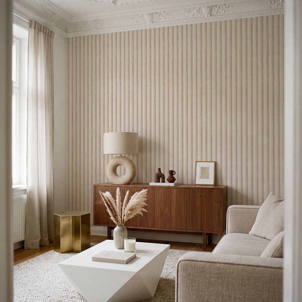 Κομψές κάθετες γραμμές σε απαλές αποχρώσεις