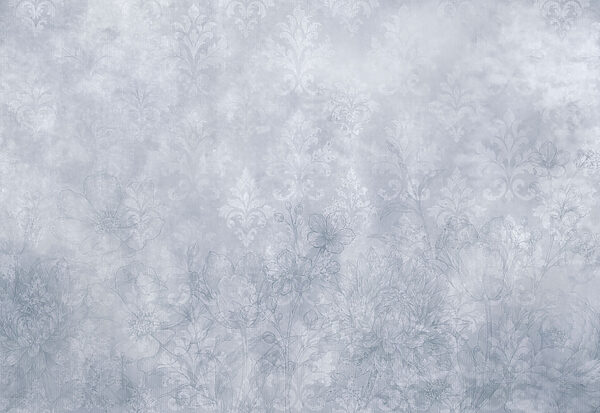 White floral pattern on a white surface White floral pattern on a white surface