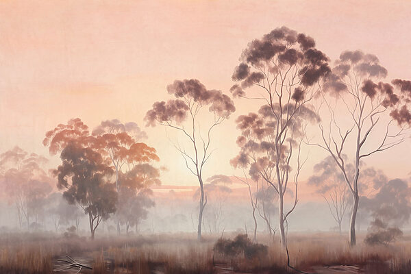 Group of trees in a field