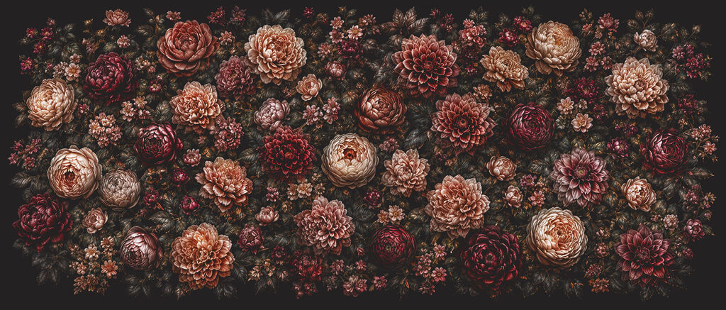 Vibrant garden of blooming flowers Vibrant garden of blooming flowers