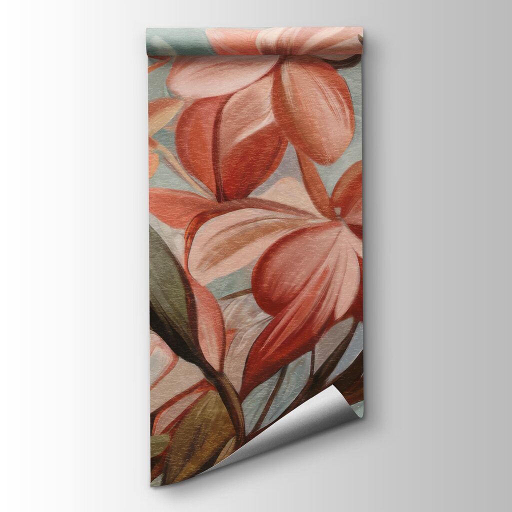 Painting of flowers and leaves Painting of flowers and leaves